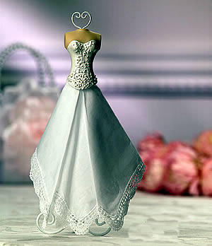 bridal hankie holder for a wedding