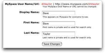 Myspace Profile