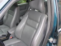 The leather interior