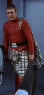 Scotty in a kilt dress uniform.