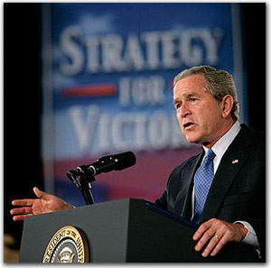... y el presidente de Estados Unidos, Bush... tan distintos, pero tan iguales a la vez