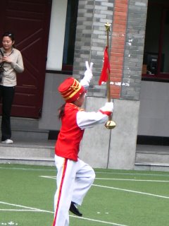 This kid has really got it going on - marching band contest, suburban Shanghai