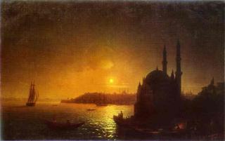 Vista de Constantinopla a la luz de la luna de Aivazovsky