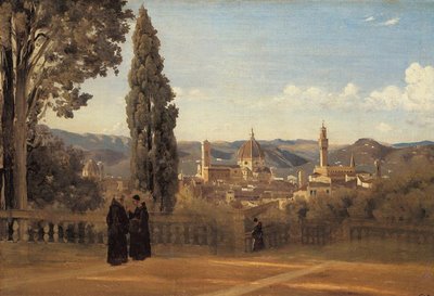 Florence, vue des jardins Boboli, Jean-Baptiste-Camille Corot