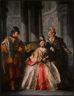 Three Figures dressed for a Masquerade, attributed to Le Lorrain, Washington National Gallery of Art