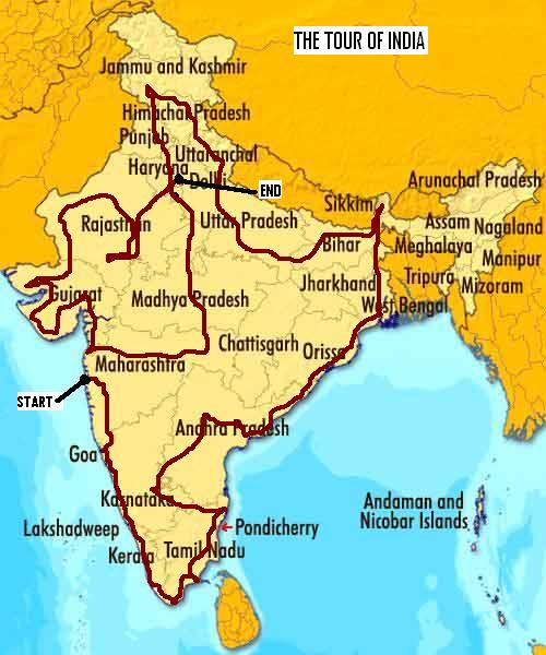 india tour map image