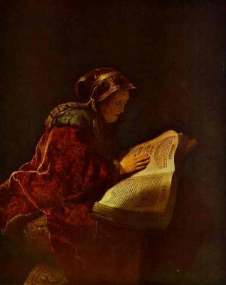 Rembrandt's Mother as Biblical Prophetess Hannah