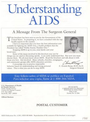 Understanding AIDS A Message From The Surgeon General page 1 with picture of C. Everett Koop, M.D., Sc. D, Surgeon General 1988