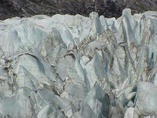 Seracs on a melting glacier