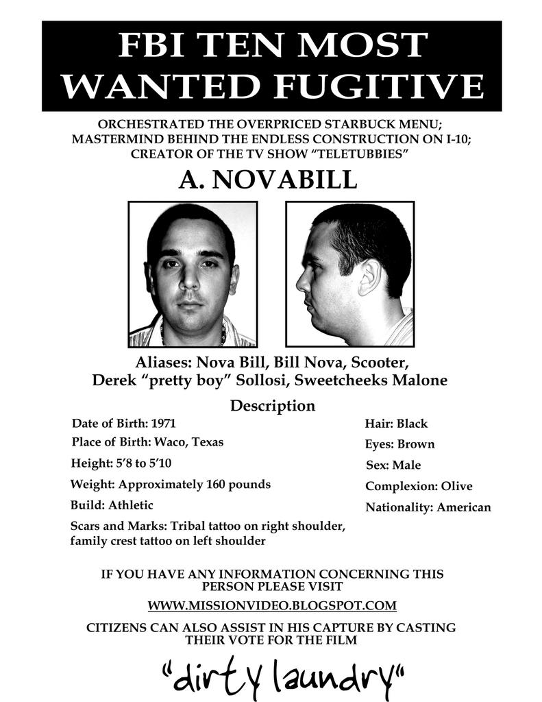 Wanted Fbi Poster Template