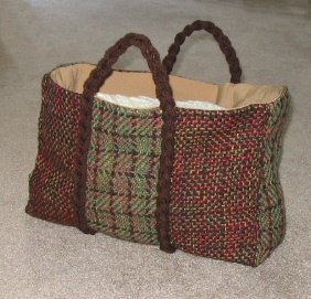 The completed handwoven sample strip bag.
