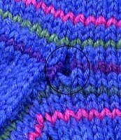 detail of handknit sock gusset