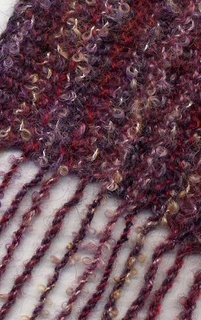 Close up of my handknit scarf.