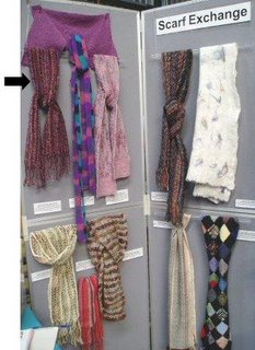 Display of OLG friendship scarves.