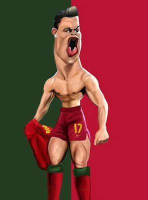 caricatura de famosos - Cristiano Ronaldo