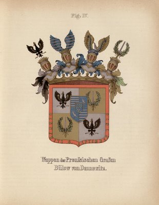 single 19th century german family crest
