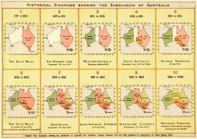 historical maps of australian states