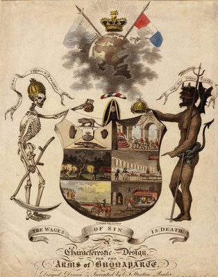 napoleon satire devil coat of arms