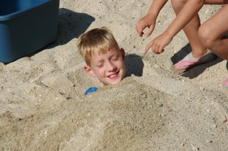 Will gets buried in the sand