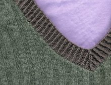 recycled sweater: grey V-neck