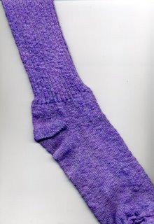 Cotton sock dyed purple