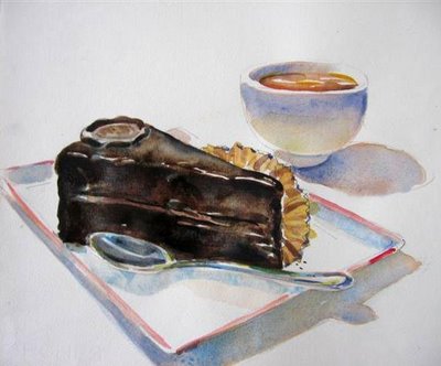 Chocolate is not so easy to paint...