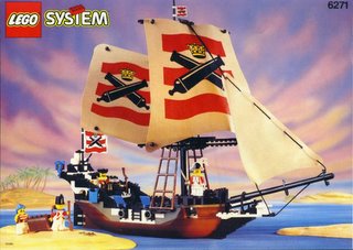 Lego Pirate ship and crew