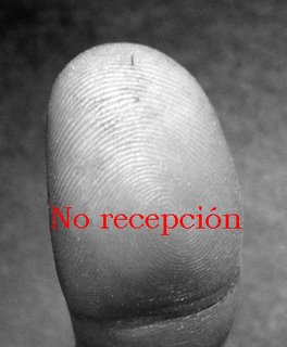 Thumb with sign Not Welcome