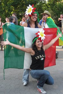 Italian fans celebrate