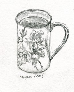 Sketch of a cup of tea