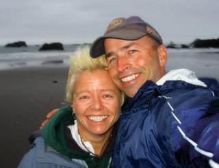 After a fine dinner of rice and turkey, we went beachcombing on Harris Beach until it got dark. 