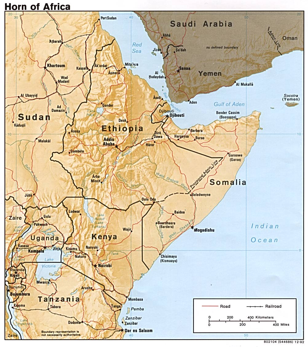 africa physical map 2022