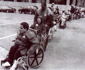 Disability Activists at an ADAPT protest