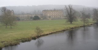 chatsworth house in the snow