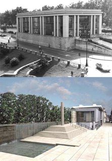 Ara Pacis-Before and after. Click to see larger.