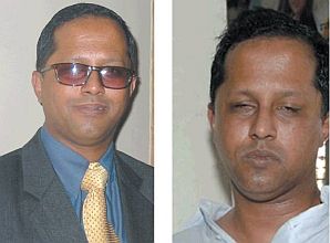 Choudhury before and after being beaten up by a mob led by members of the ruling party