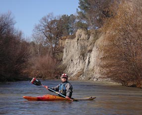 Bruce kayaking on Cache Creek