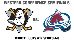 Ducks sweep Colorado to advance to Western Conference finals