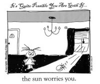 It's quite possible you are Goth if the sun worries you.