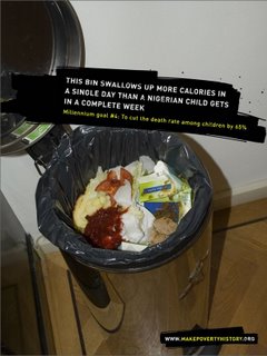 This bin swallows up more calories in a single day than a Nigerian child gets in a complete week.
