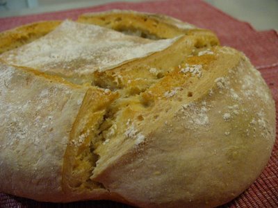 pan sólo con masa madre y harina de trigo