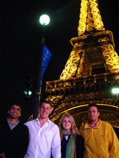 Shashanka and others at the Eiffel tower
