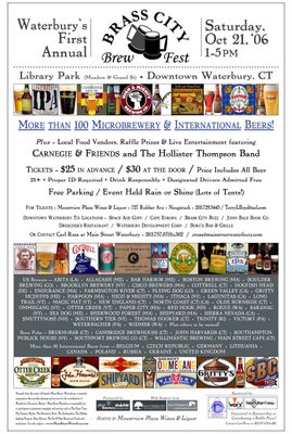 Brass City Brew Fest, beer, library park, October 21