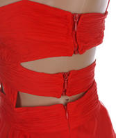 Valentino Red Silk Chiffon Halter Dress, side