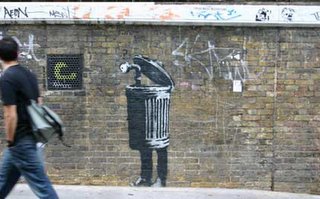 Banksy In London on Brick Lane London. Photo ©Mark Rigney / Hookedblog