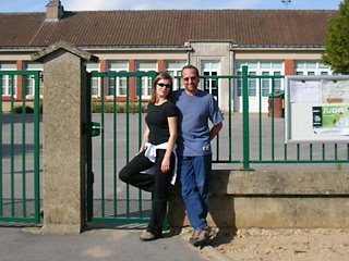 In front of where Cécile went to Kindergarten