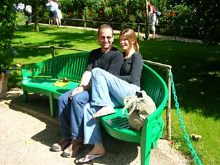 On a bench in Giverny