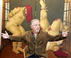 Botero in front of his canvas