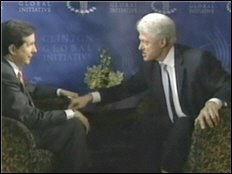 Screenshot of Clinton interview. 