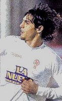 Huracán: Joaquín Larribey festeja su gol ante Rafaela